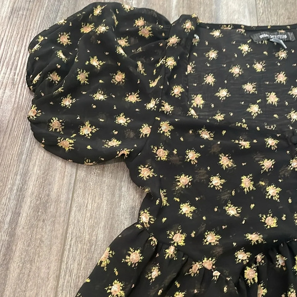 Urban Outfitters Floral Babydoll Short Sleeve Dress Small - Picture 7 of 11